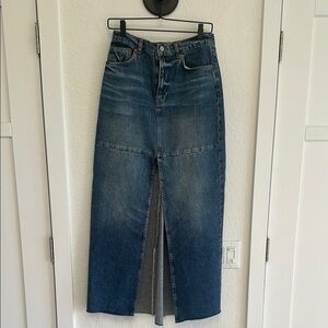 Reformation Blue Maxi Skirt Elegant and Timeless